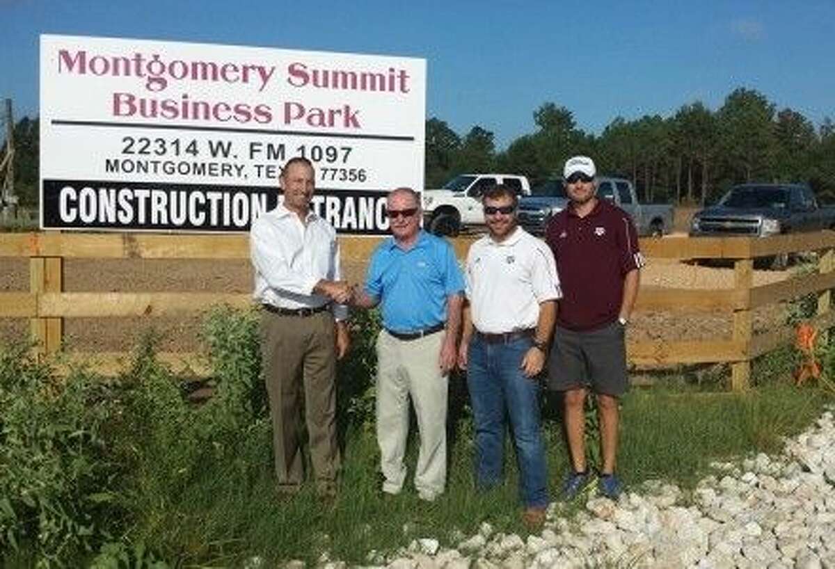 Couresty photo Mike Ogorchock along with his sons Kris and Michael are building a mixed used business park in Montgomery. Also pictured is Wade Nelson with The Nelson Company.