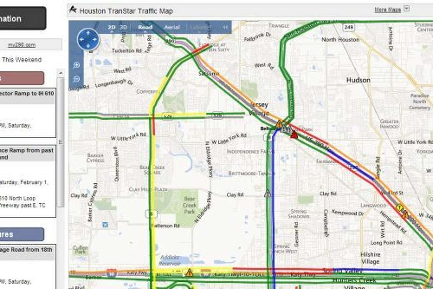 Houston Transtar Real Time Traffic Map Houston Transtar Releases Real-Time Traffic Map Of Us 290