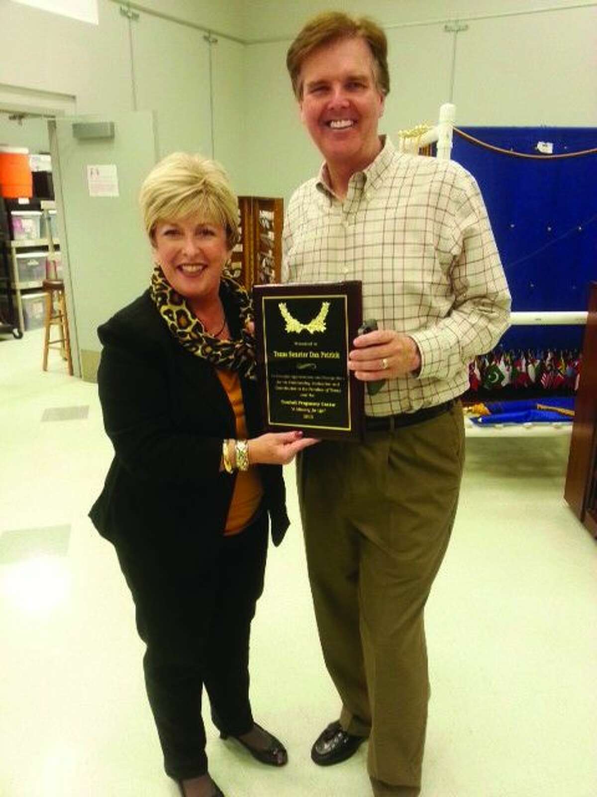 Sen. Patrick honored with award from Tomball Pregnancy Center