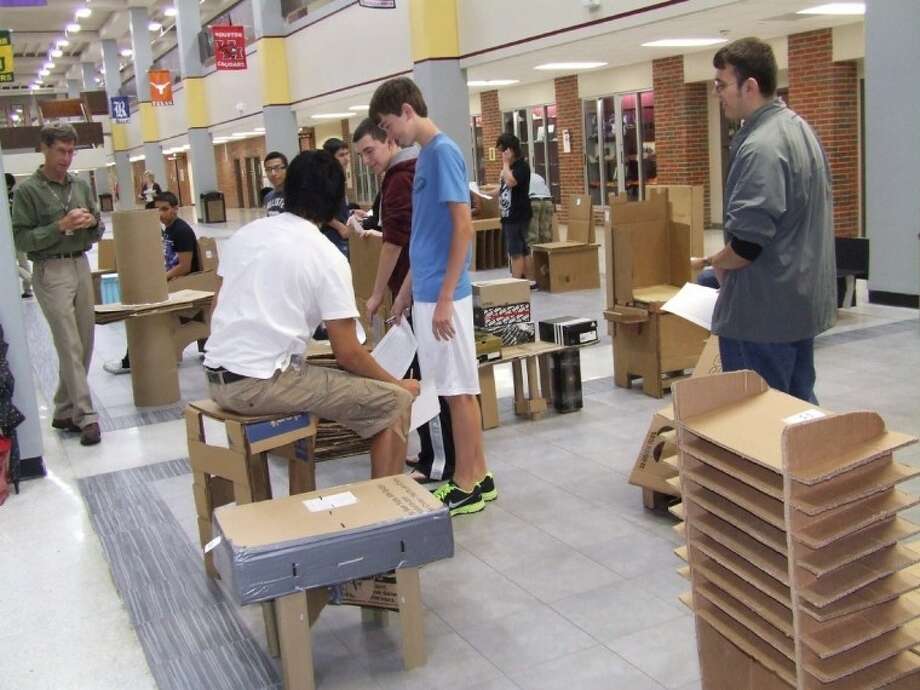 Future engineering students design cardboard chairs - Houston Chronicle
