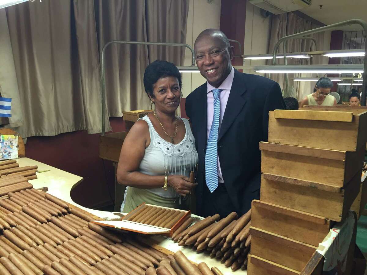 Houston Mayor Sylvester Turner visited a cigar factory in Havana during his trade mission to Cuba this past weekend.