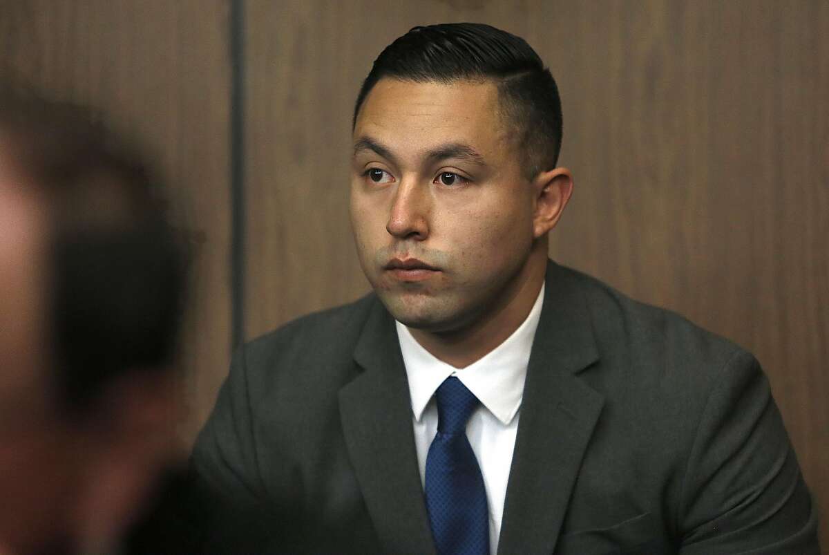 An ex-Contra Costa County sheriff's deputy Ricardo Perez appears at the Hayward Hall of Justice for arraignments on charges stemming from a broad sexual misconduct investigation involving a teenager on Friday, September 30,2016, in Hayward, Calif.