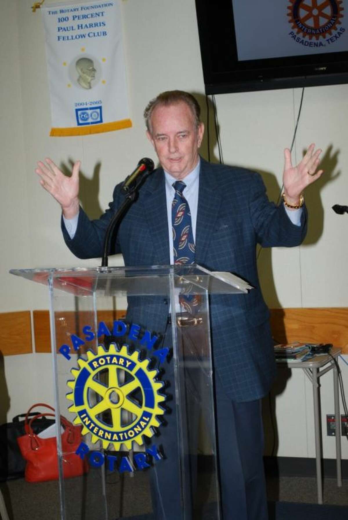 Pasadena Mayor Johnny Isbell was the guest speaker at last week's Pasadena Rotary Club meeting.