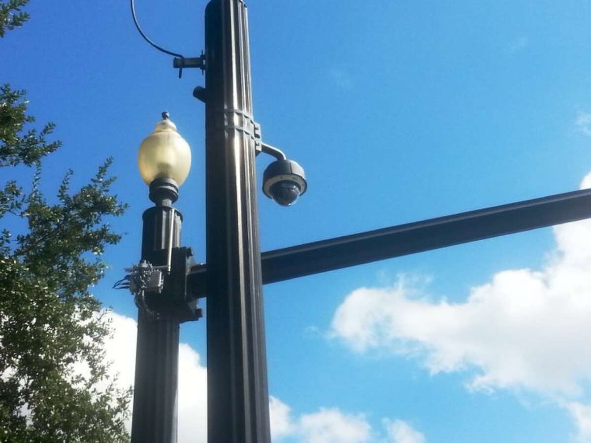 One of Sugar Land’s red light cameras watches over the intersection of Highway 6 and Lexington Boulevard.