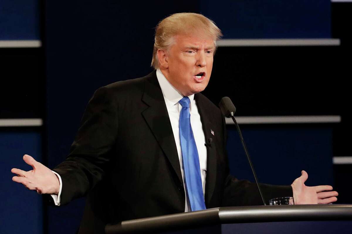 Republican presidential nominee Donald Trump answers a question during the presidential debate with Democratic presidential nominee Hillary Clinton. Despite what Trump has said, America has outperformed other advanced economies and ranks among the world’s most competitive countries.