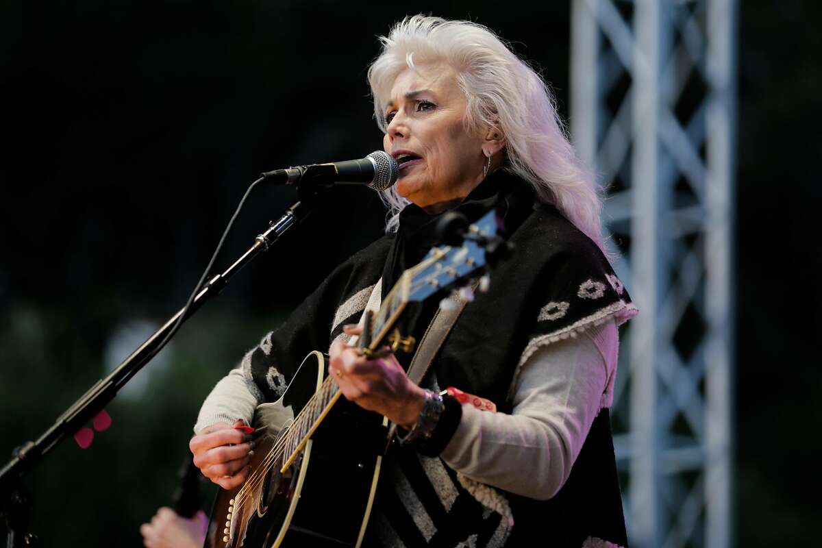 Emmylou Harris performs at the Hardly Strictly Bluegrass music festival in Golden Gate Park in San Francisco, California, on Sunday, Oct. 2, 2016.