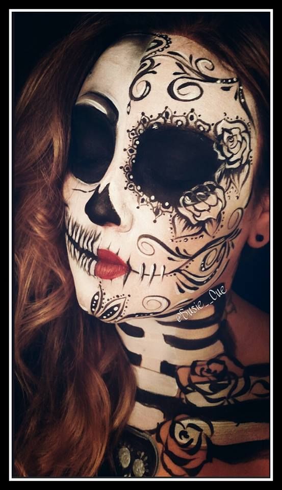 Astros dia de los muertos  Hair doo, Halloween face makeup