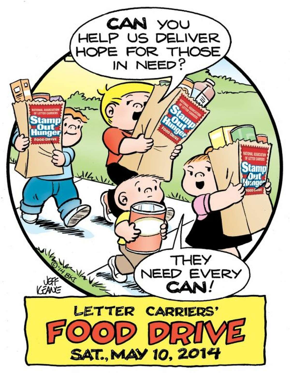 The Stamp Out Hunger food drive is held on the second Saturday of May. This year it will be May 10.