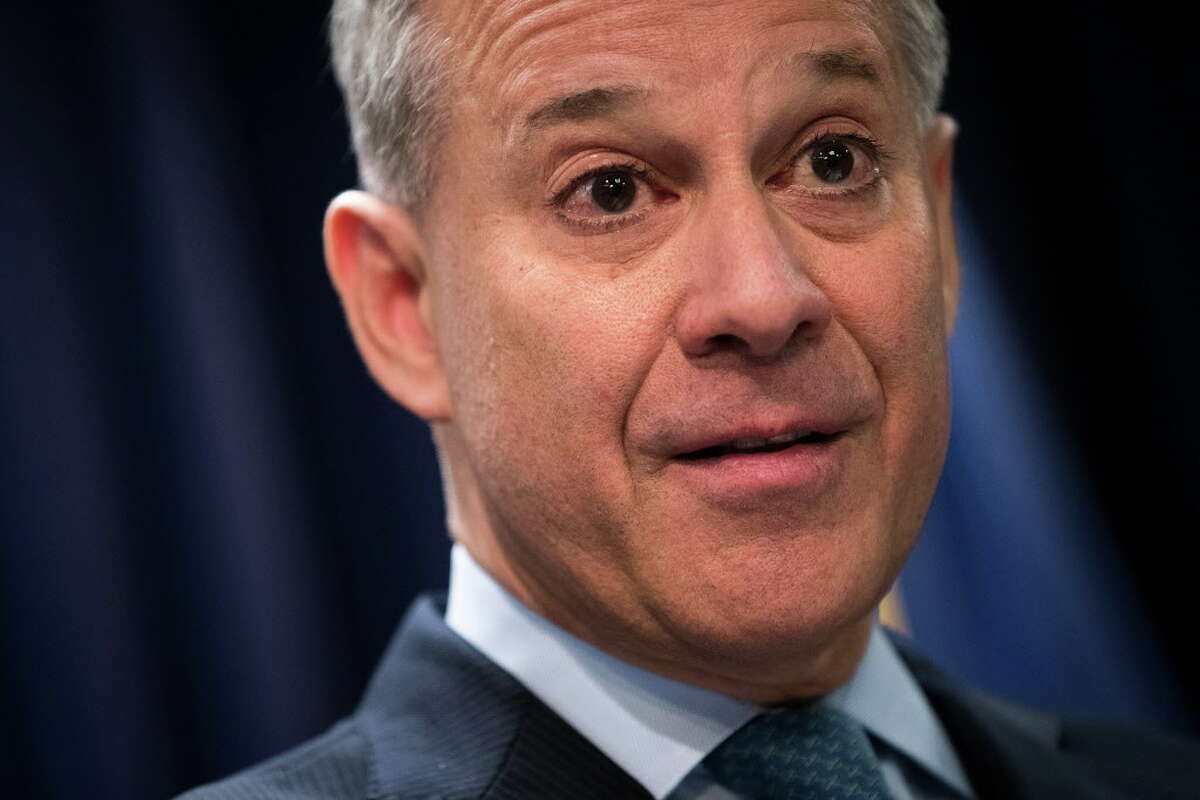 NEW YORK, NY - SEPTEMBER 13: New York Attorney General Eric Schneiderman speaks during a press conference at the office of the New York Attorney General, September 13, 2016 in New York City. Schneiderman announced the results of an 'Operation Child Tracker', ongoing investigation into illegal online tracking of children at dozens of the nation's 'most recognizable childrens' websites. (Photo by Drew Angerer/Getty Images) ORG XMIT: 668966507