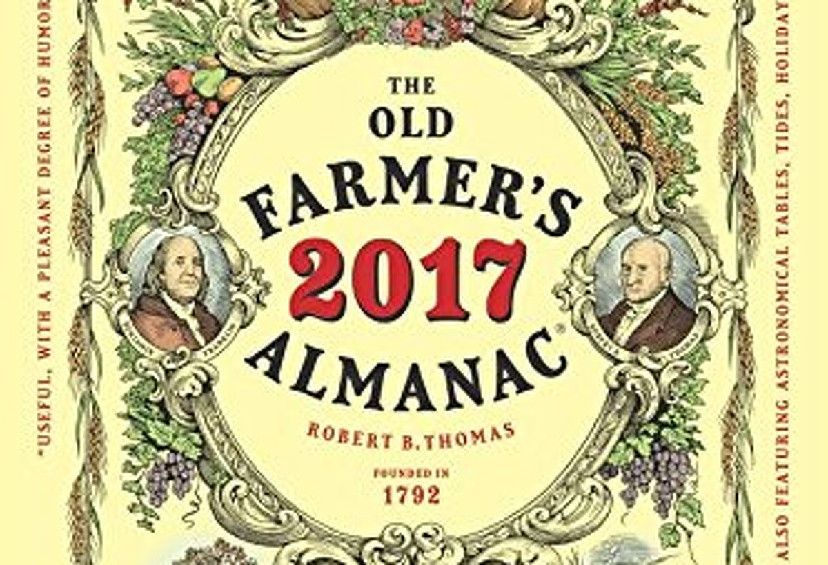 The book cover for the 2017 “The Old Farmer’s Almanac.”