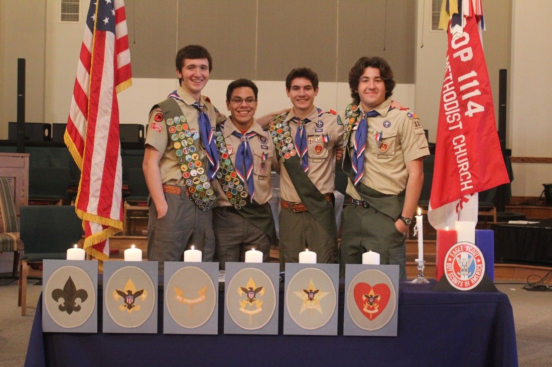 Four Scouts From Troop 1114 Earn Eagle Scout Rank