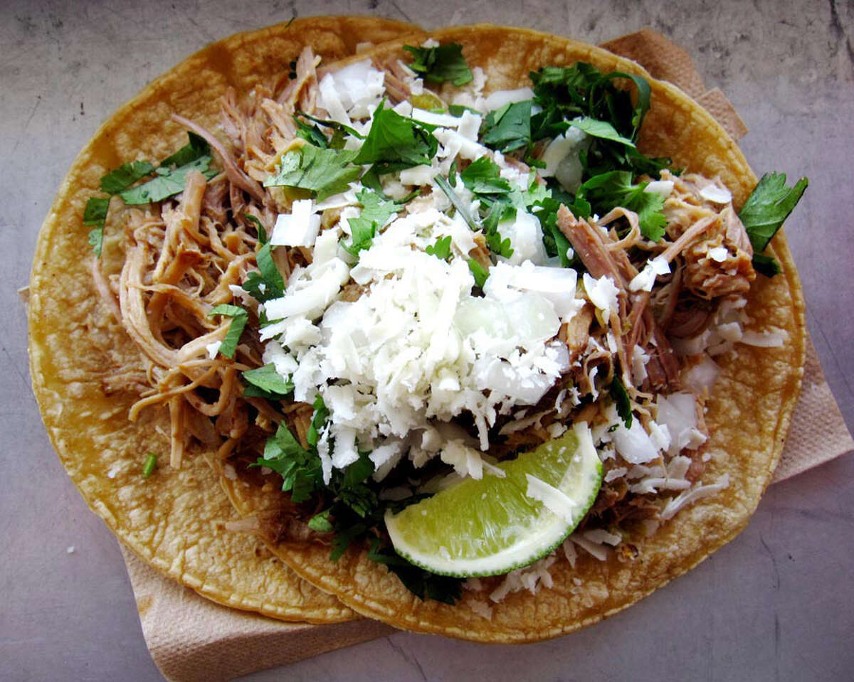 Doesn’t suck: Green Chile Pork, this one from the Torchy’s in San Antonio. Because sometimes the simple pleasures say it loudest. Just carnitas with green chile, cotija cheese, onions, cilantro and lime. (Mike Sutter/San Antonio Express-News)