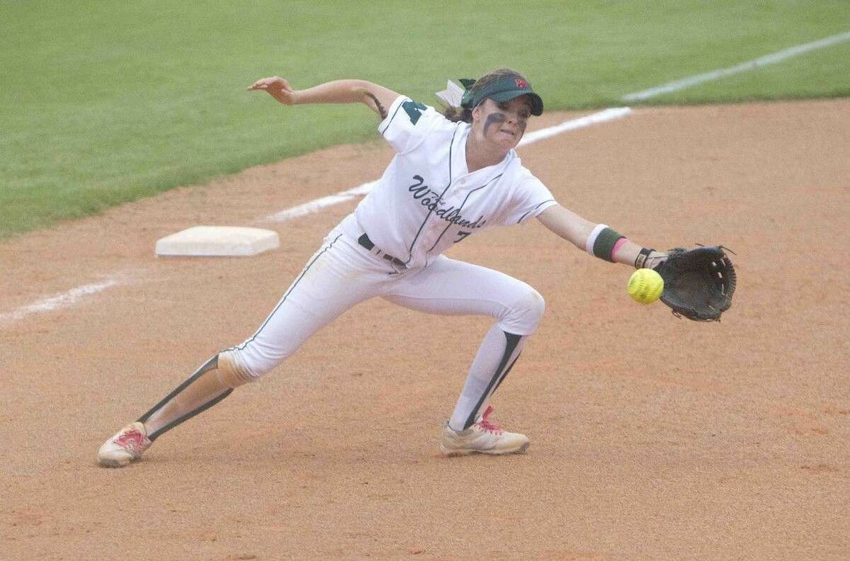 Kaitlyn Stavinoha played third base for The Woodlands on its run to state.