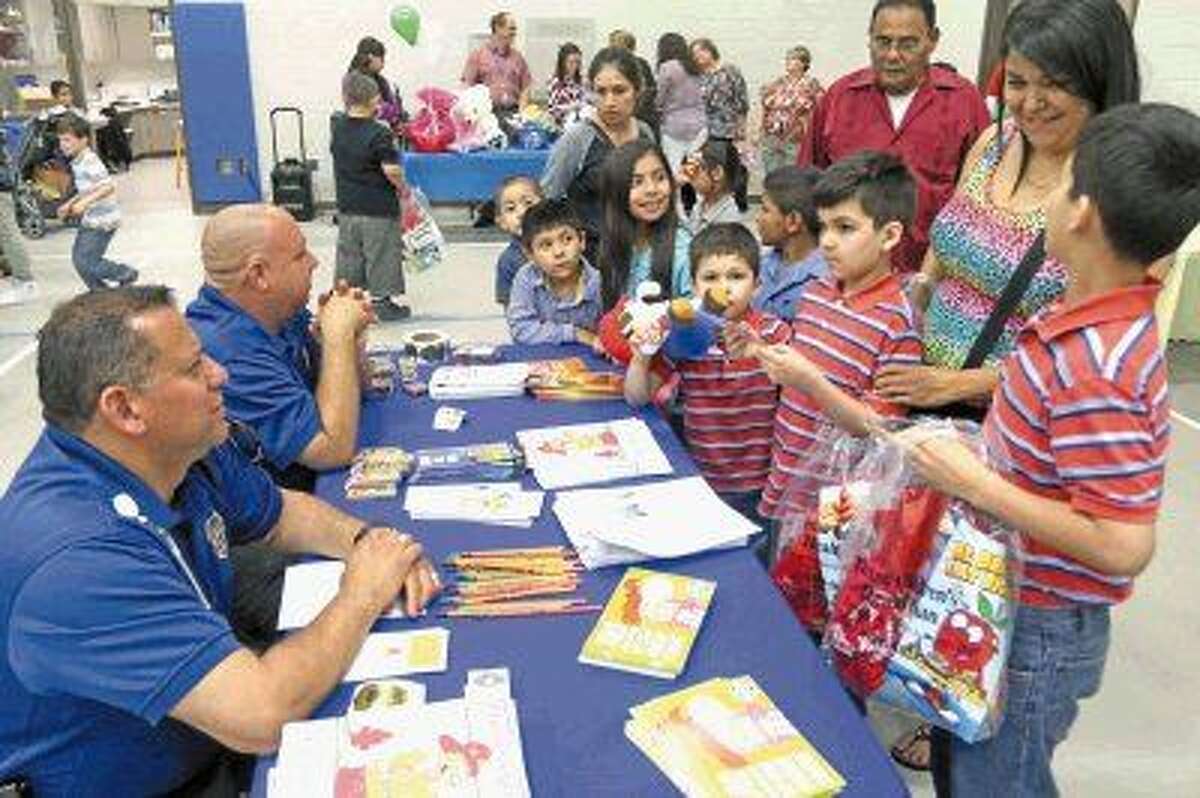 The Pasadena Fire Marshal's Office was a popular stop for kids during the South Shaver Elementary 4th annual Health Fair held on Tuesday, April 28.