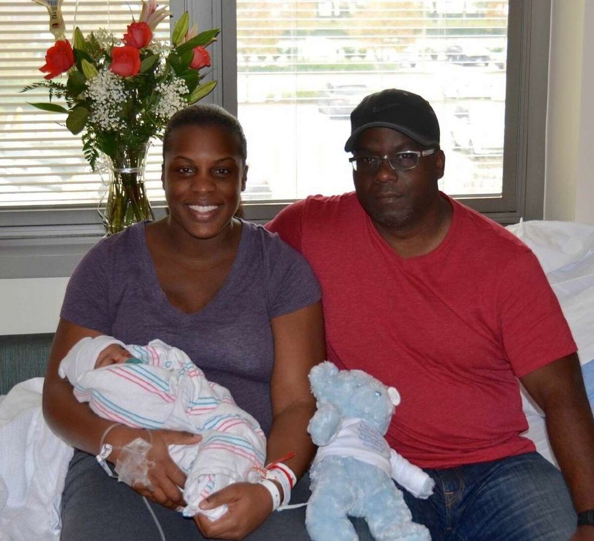 Zurich Owen Johnson was the first baby born at Methodist Willowbrook Hospital in 2016. He is with his parents Roxanne Dismuke and Warren Johnson.