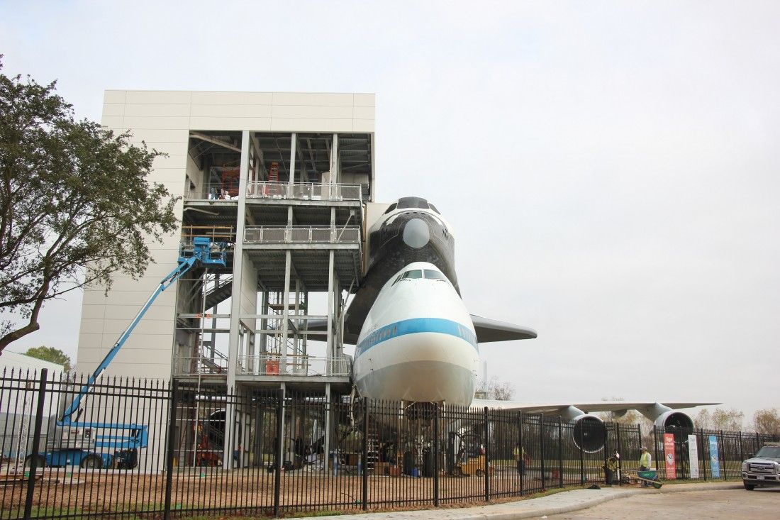 Fireworks, skydivers and astronauts mark opening of colossal new exhibit