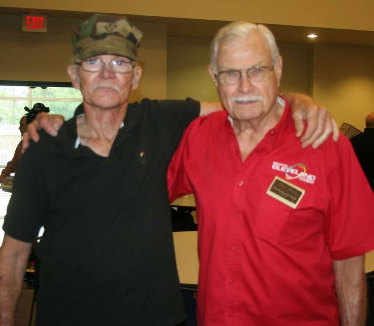 Ken Mercer (left) is taking over the postion of Adjutant for American Legion Post 393 in Cleveland. Along with VFW Post 1839 members, including Paul Rich, local veterans will be working together to help others.