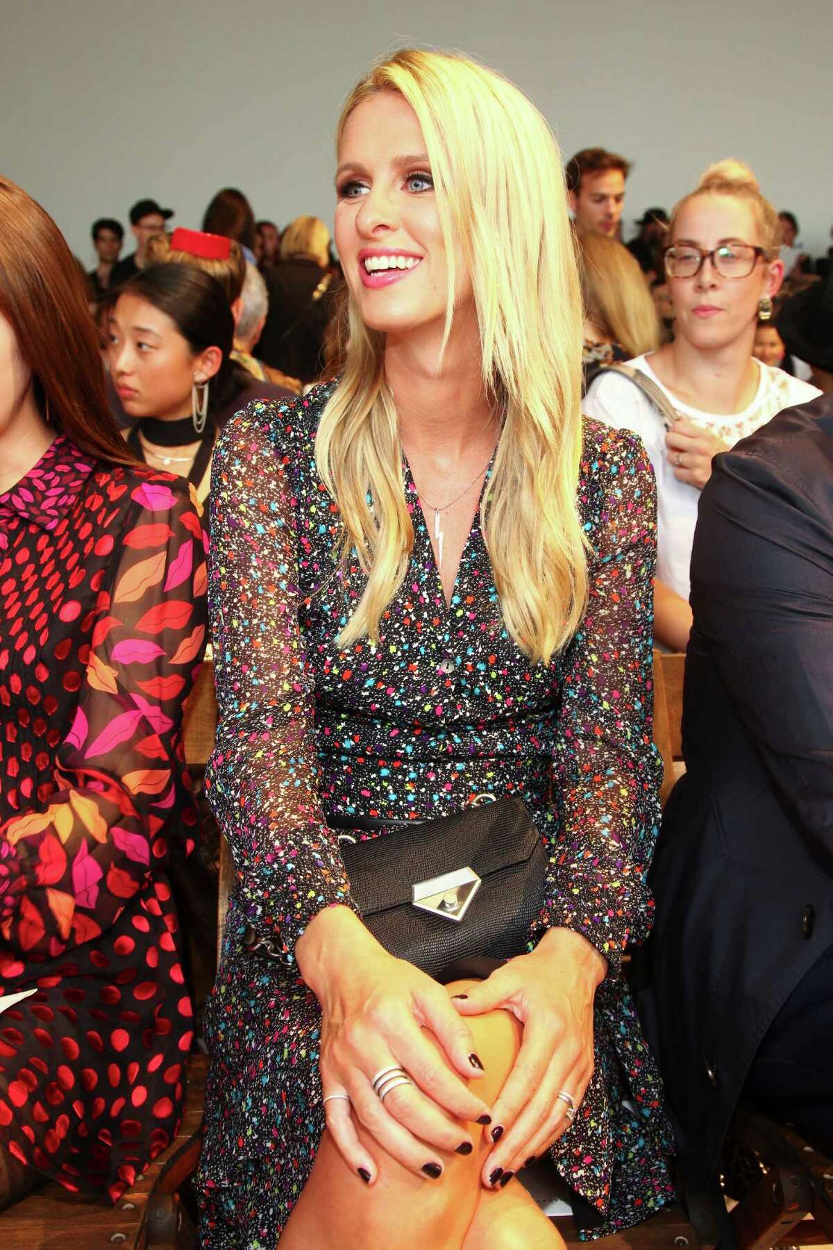 Nicky Hilton attends the New York Fashion Week Spring/Summer 2016 Diane von Furstenberg fashion show on Sunday, Sept. 13, 2015, in New York. (Photo by Andy Kropa/Invision/AP) ORG XMIT: NYAK105