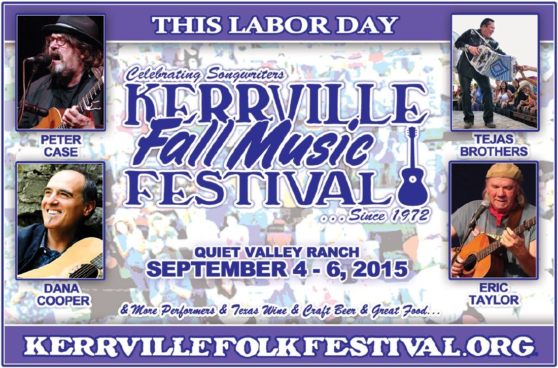 Kerrville Fall Music Festival Labor Day weekend announces lineup