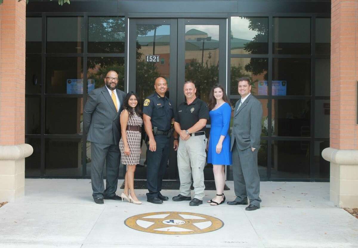 Pictured, from left, at a recent Crisis Intervention Training (CIT) are Fred Mattingly, Hope for Three Development Director, Samantha Katchy, CIT Presenter and Hope for Three Family Assistance Coordinator, Chief Doug Brinkley, Sugar Land Police Department, Sergeant Scott Soland, CIT Presenter and Fort Bend County Sheriff's Department, Emily Stuart, Hope for Three Administrative Assistance and Matt Jackson, Hope for Three Executive Director.