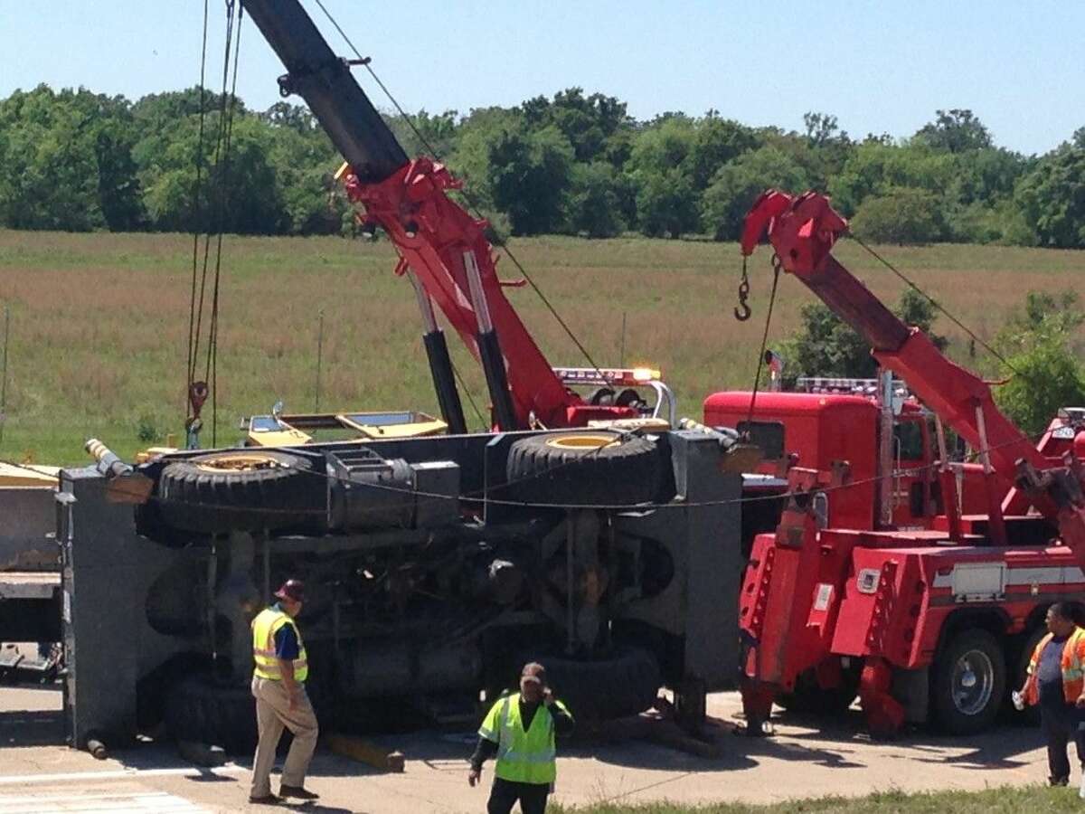Overturned crane causes traffic nightmare on Grand Parkway