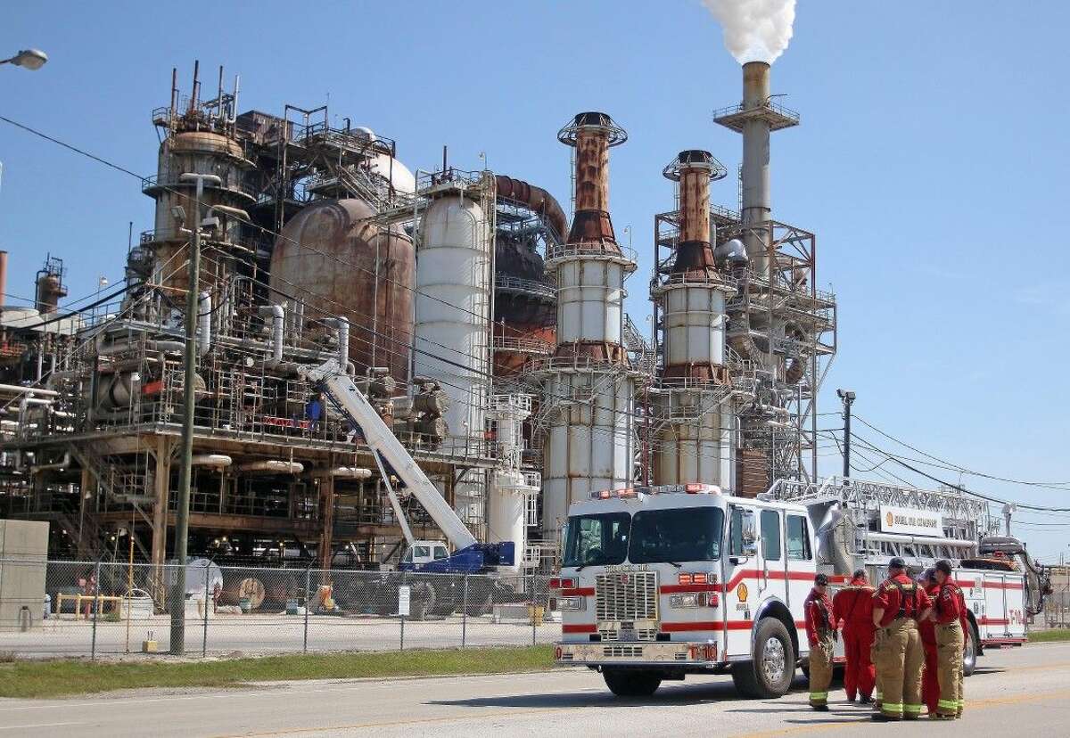 Deer Park's Shell plant ladder truck responded to the fire at the LyondellBasell plant.