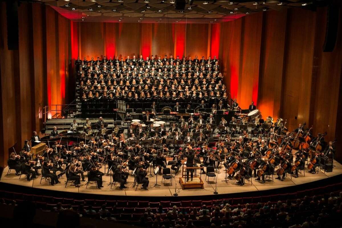 The Houston Symphony with the Houston Symphony Chorus performing at Jones Hall