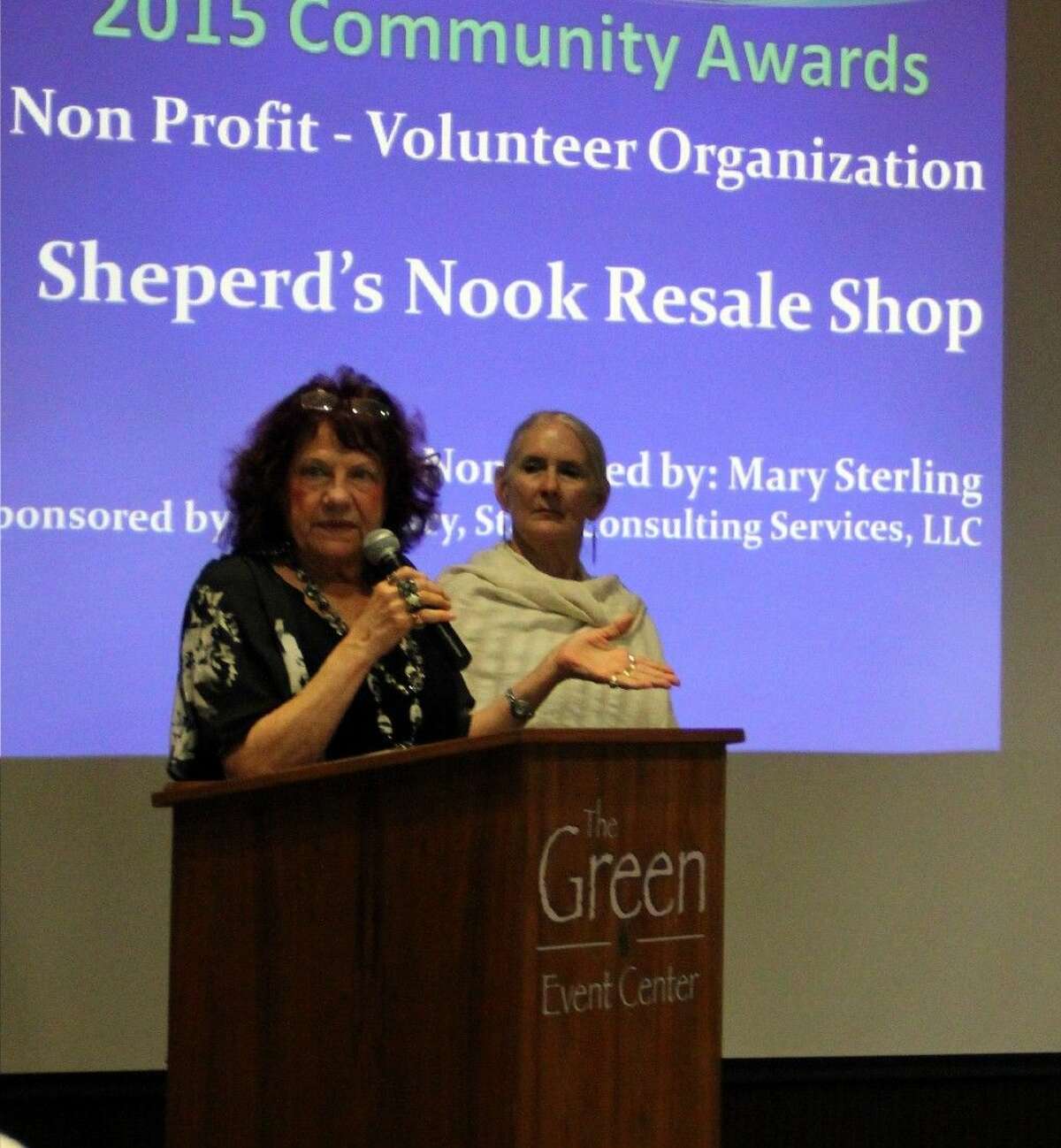 The Shepherd’s Nook Re-Sale Shop won the Friendswood Chamber Commerce Community Award for Non-Profit Volunteer.