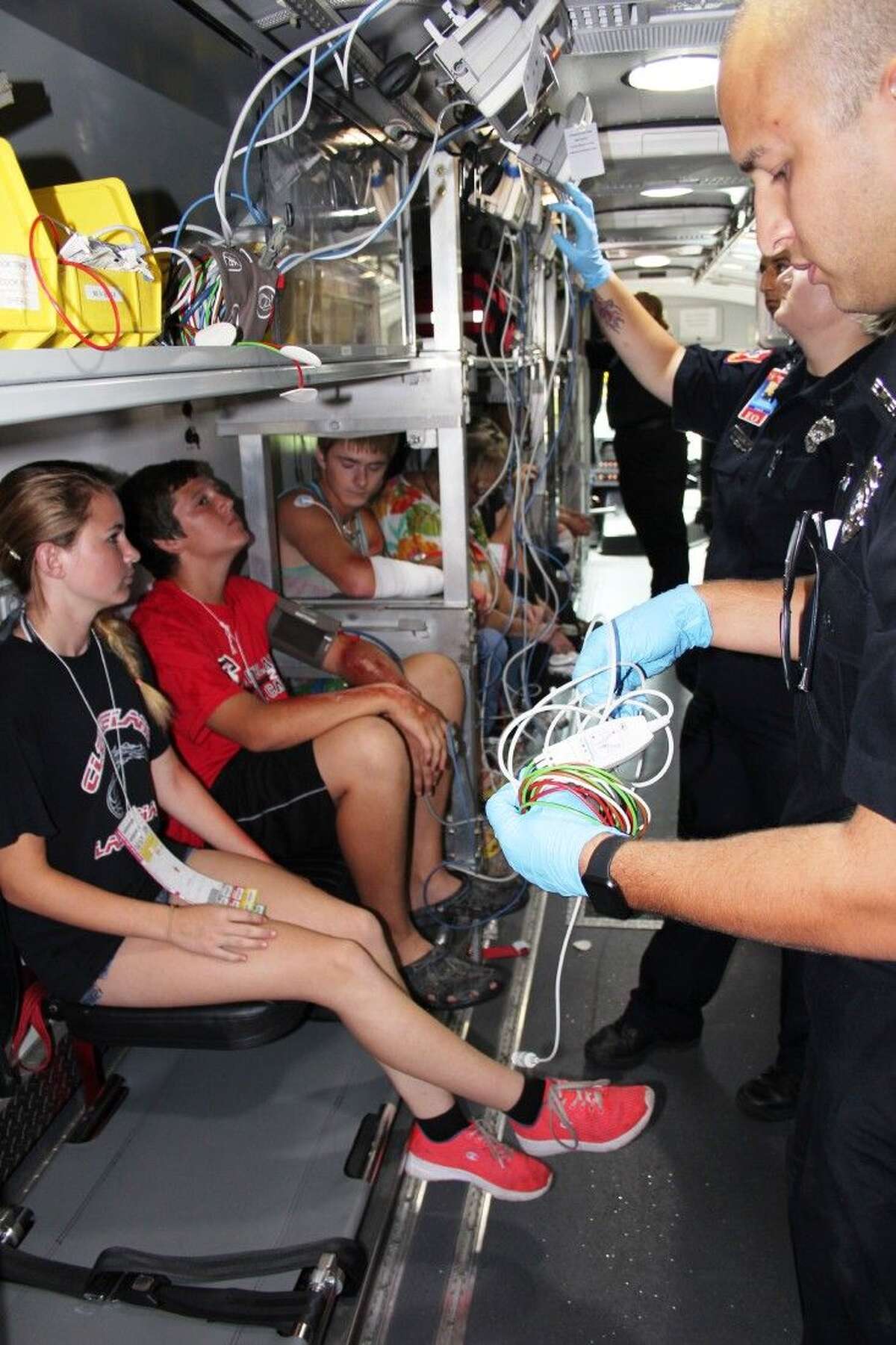Local first responders participate in Hazmat drill at Cleveland High School