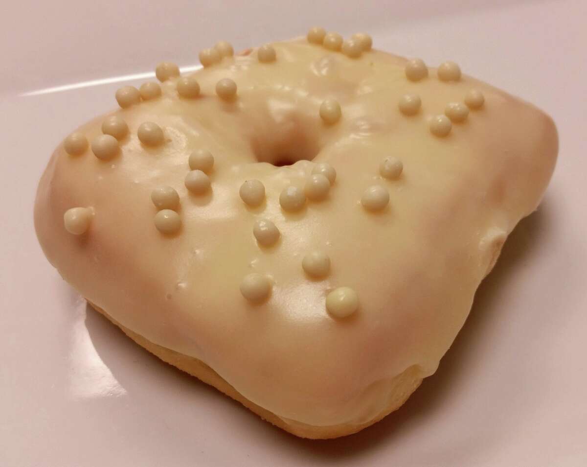 White chocolate. These are menu doughnuts and were not featured on the show.  