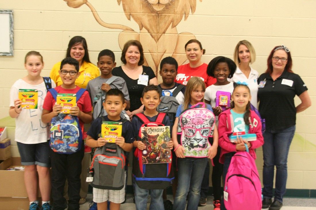 Park Lakes Elementary students receive school supply donations