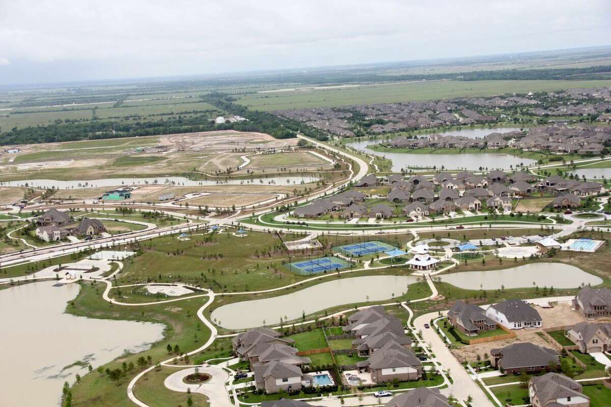 Aerial views of Bridgeland show that the master-planned community which sits on 11,400 acres in Cypress will take an estimated 25 more years to complete.