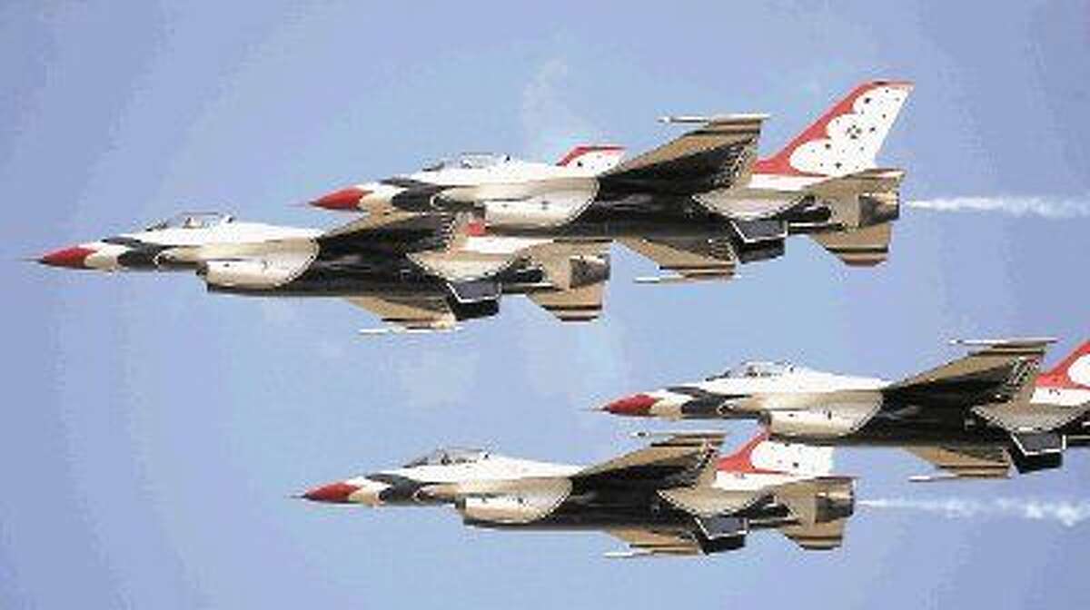 The U.S. Air Force Thunderbirds, shown here in a previous Wings Over Houston performance, are scheduled to return