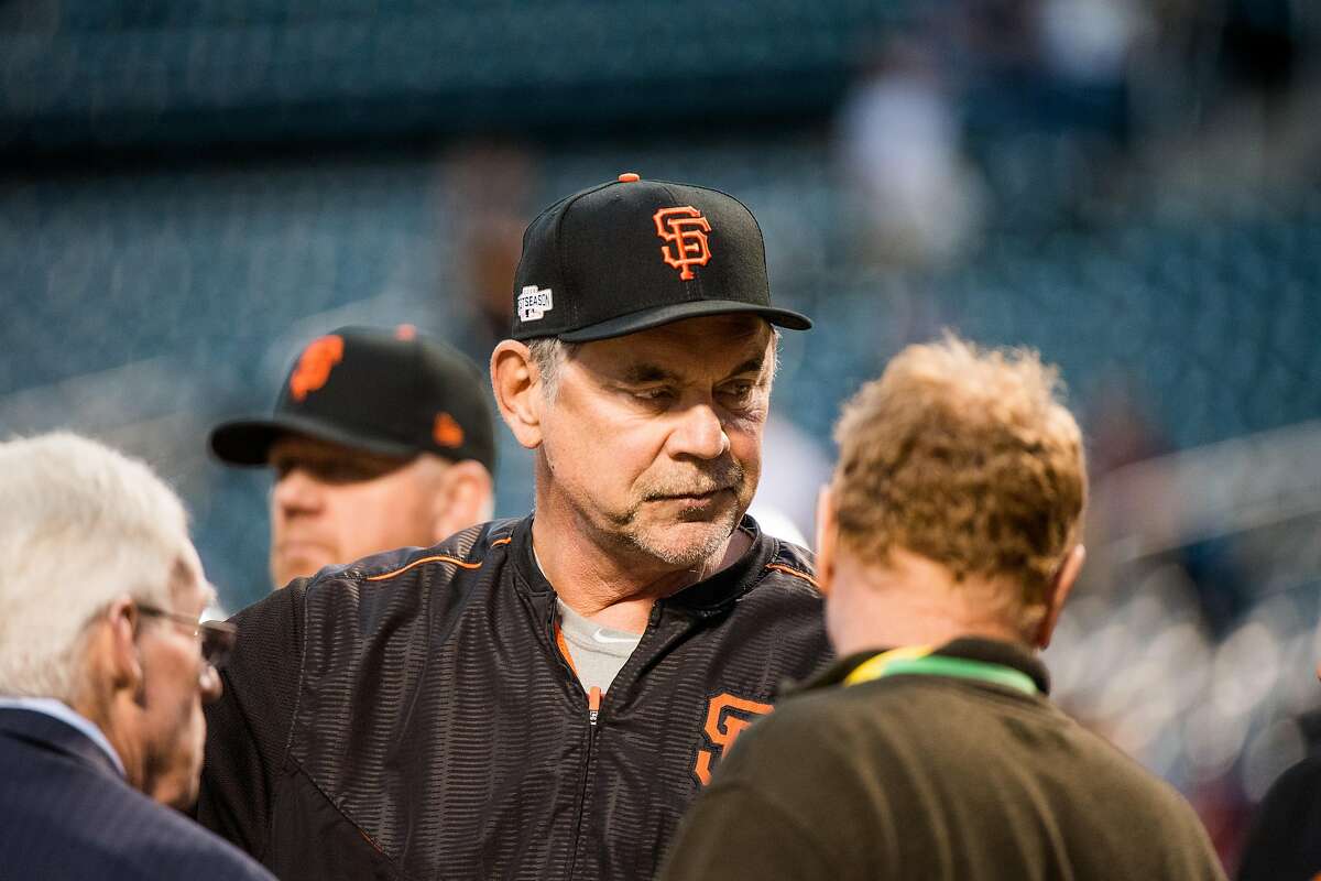 San Francisco Giants manager Bruce Bochy (15) before the NL Wild Card Playoff game between the New York Mets and San Francisco Giants on Wednesday, October 5th, 2016.