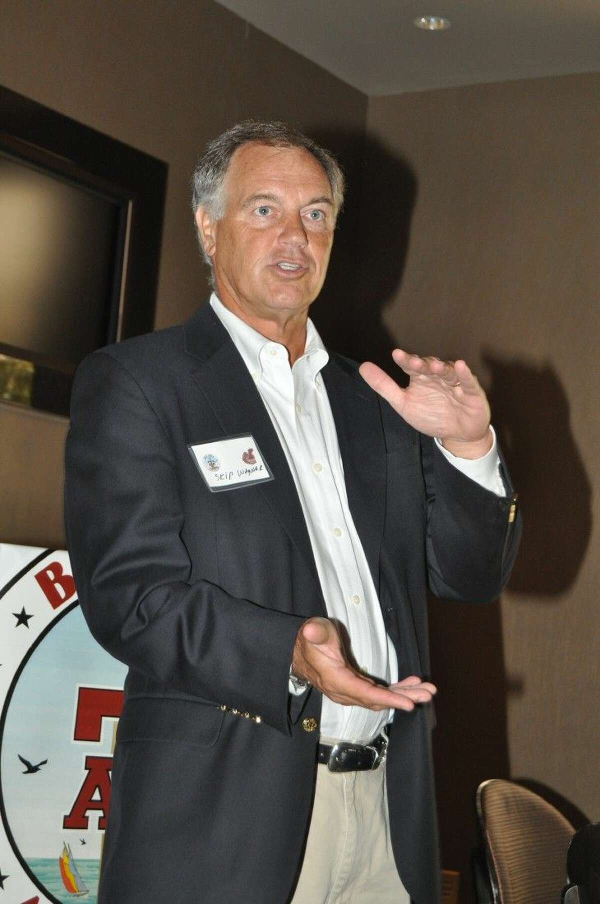 Skip Wagner President and CEO of the 12th Man Foundation was the speaker at the October Bay Area A&M Club. He gave an impressive presentation and slide show of the renovation of Kyle Field.