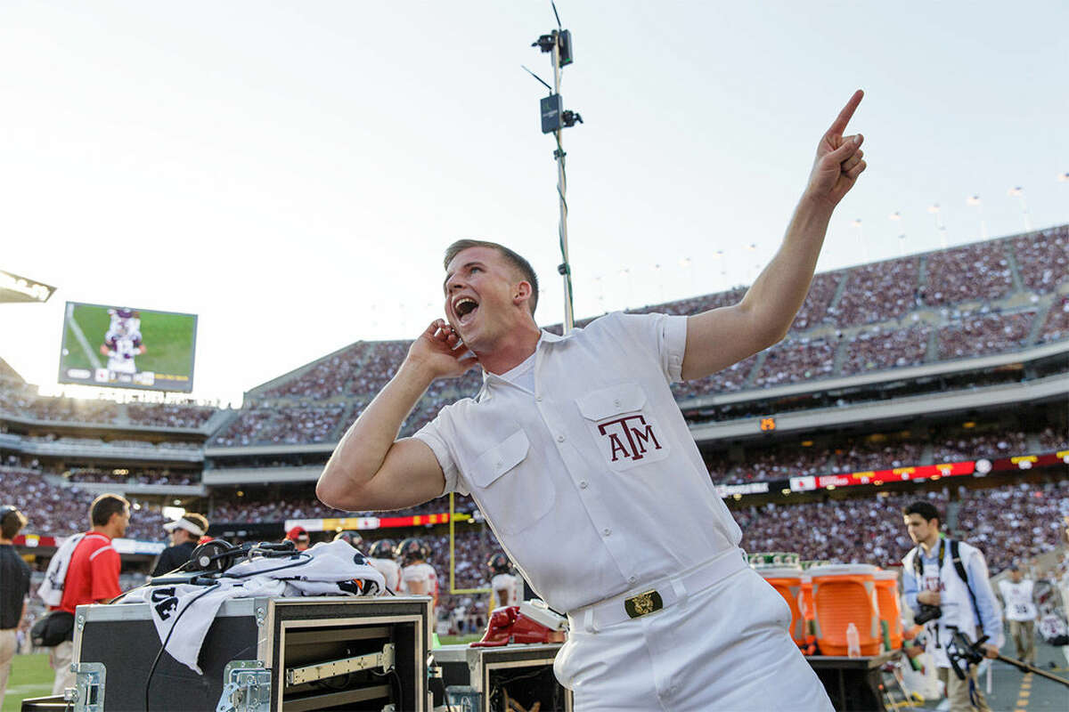 Aggie yell leader has much to yell about