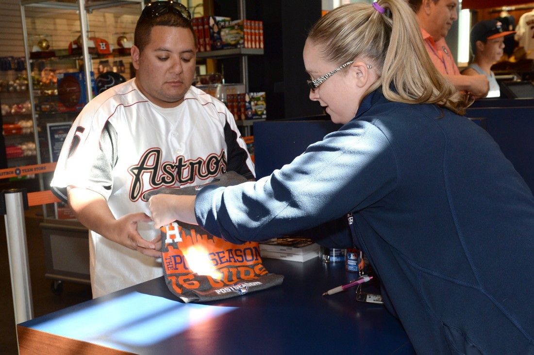 Astros fans snatch up playoff gear; postseason tickets on sale at noon