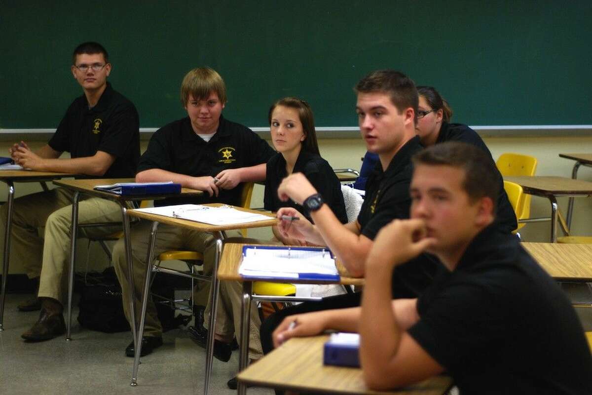 Only six students made the cut for the Advanced Law Enforcement class at Liberty High School: Johnny Majors, Zachary Rhoden, Rachael Bowdoin, Courtney Rogers, Austin Walker and Tyler Swonke.