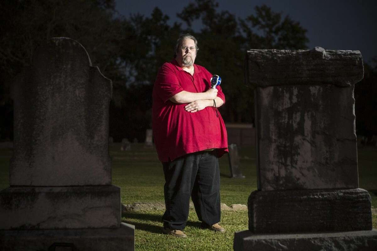 Lone Star Spirits president Pete Haviland poses for a portrait Oct. 24, 2014, at the Humble Cemetery.