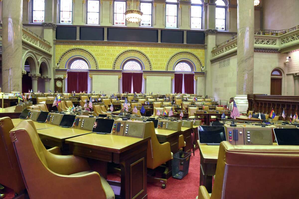 A view of the New York State Assembly chamber inside the Capitol on Tuesday, Oct. 4, 2016, in Albany, N.Y. (Paul Buckowski / Times Union)