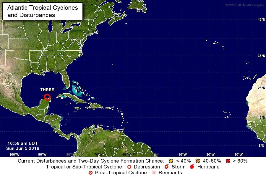 Tropical Depression Forms In Gulf Of Mexico