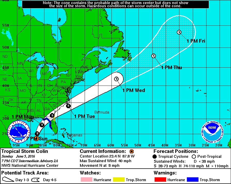 HURRICANE WATCH: Tropical Storm Colin forms in the Gulf of Mexico