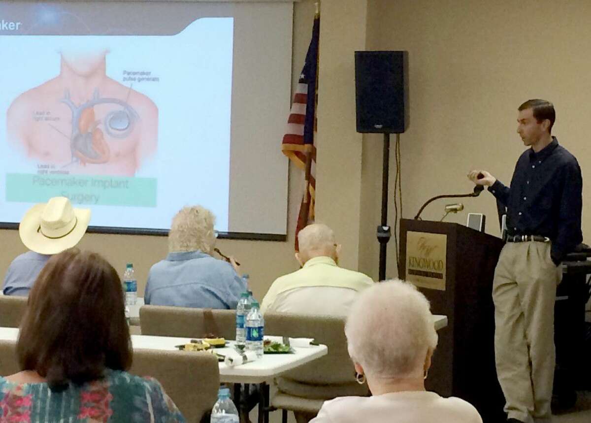 Kingwood Medical Center hosts Mended Heart Support Group with this month’s speaker was Dr. Robert Lingle, a cardiologist, who entertained and informed the large crowd of over 50 about the procedures and management of cardiac rhythms.