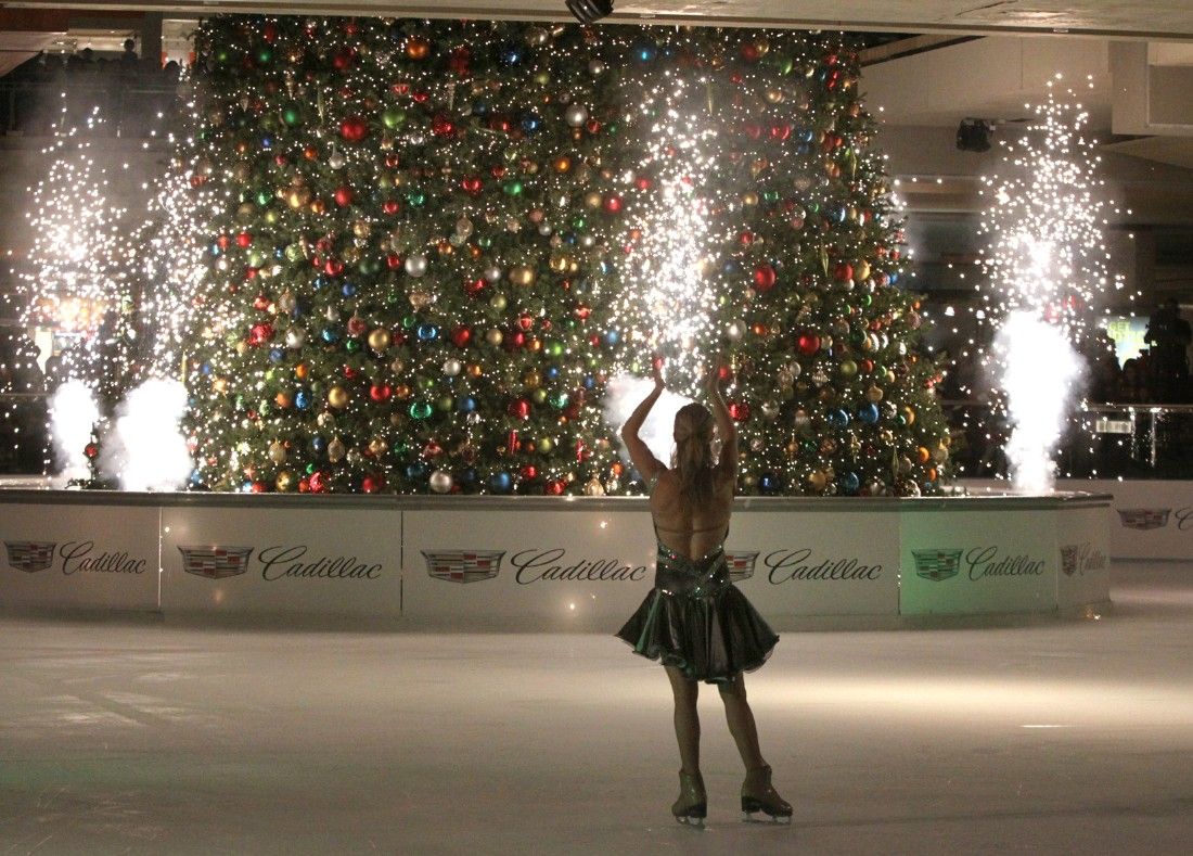 The Galleria lights 55foot Christmas tree during annual Ice Spectacular