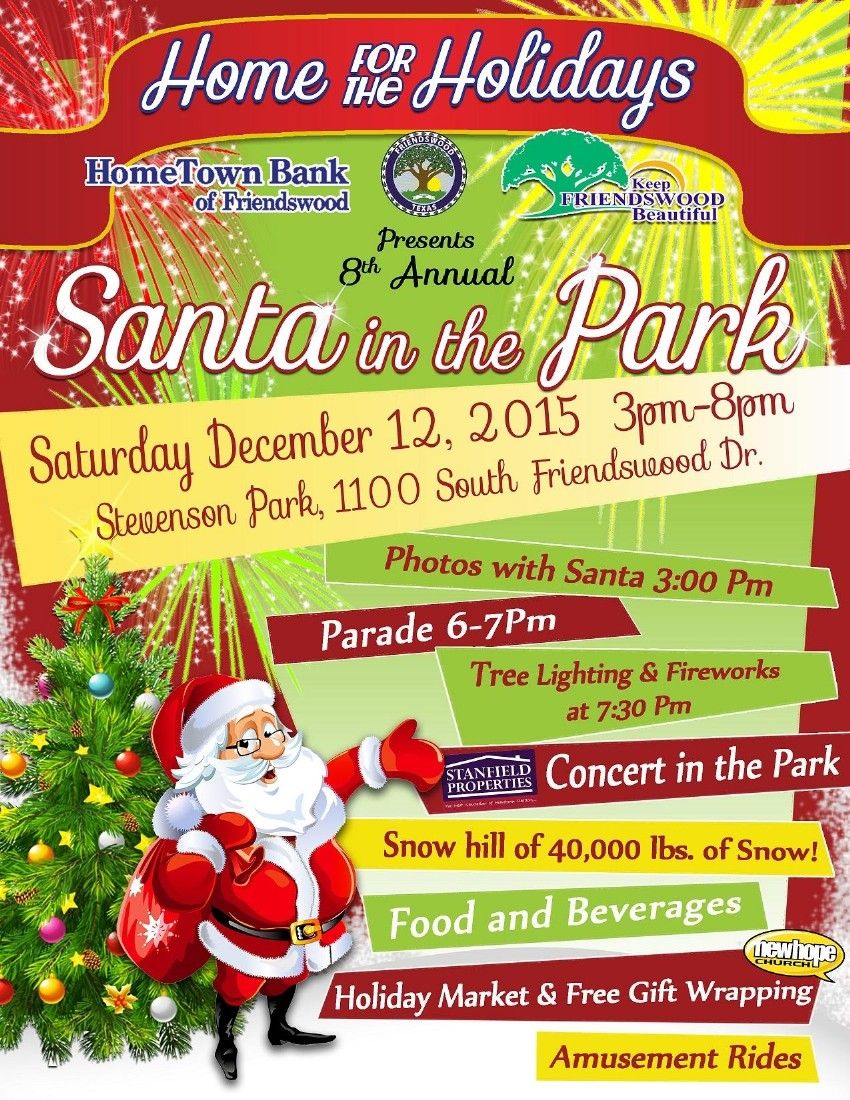 2022 Friendswood Christmas Parade Santa In The Park Coming Saturday, Dec. 12