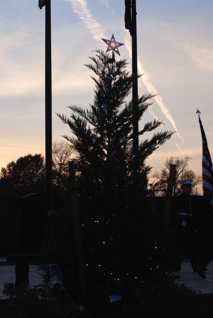 Dayton lights new Christmas tree at veterans memorial