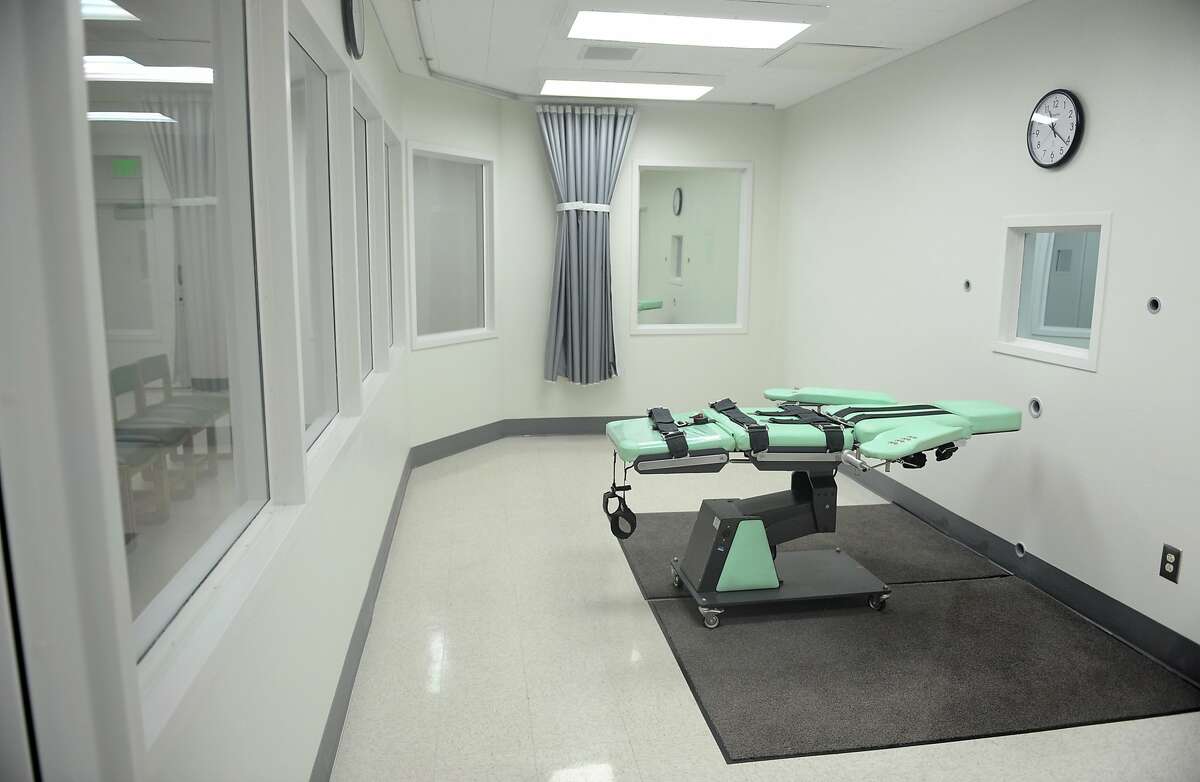 A view of the lethal injection chamber at San Quentin State Prison in a September 2010 file image. Support for the death penalty, which peaked in the mid-1990s, has dropped to a four-decade low, according to new study.