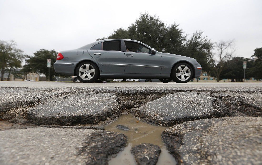 Houston streets with the most pothole repair requests over the last year
