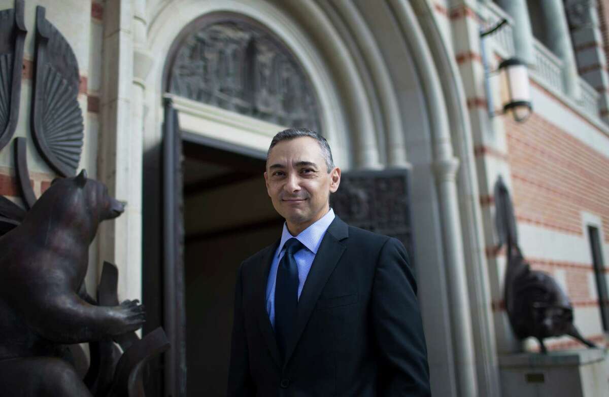 Peter Rodriguez is the new dean at the Jesse H. Jones Graduate School of Business. Rodriguez is also an economist and professor and teaches classes on global macroeconomics and economic growth and development. Tuesday, Oct. 4, 2016, in Houston. ( Marie D. De Jesus / Houston Chronicle )