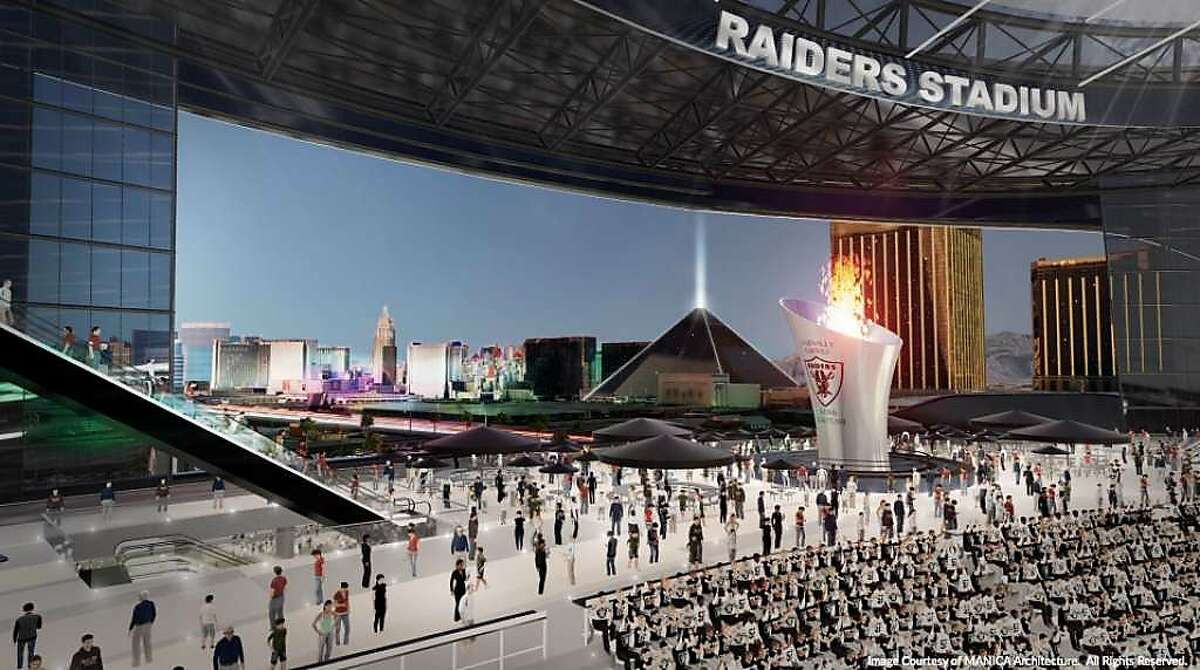 A rendering from the Oakland Raiders' stadium proposal in Las Vegas. Courtesy MANICA Architecture